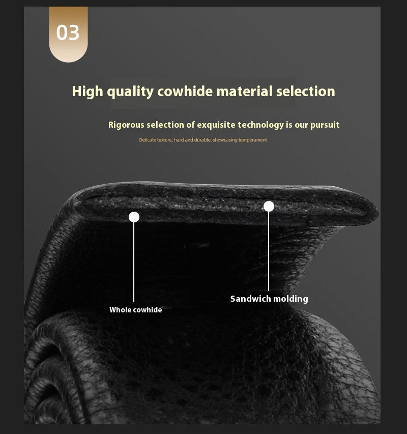 Leather Belt Men's First Layer