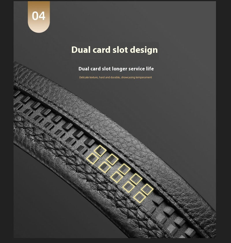 Leather Belt Men's First Layer