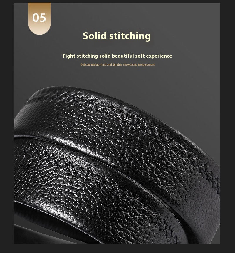 Leather Belt Men's First Layer