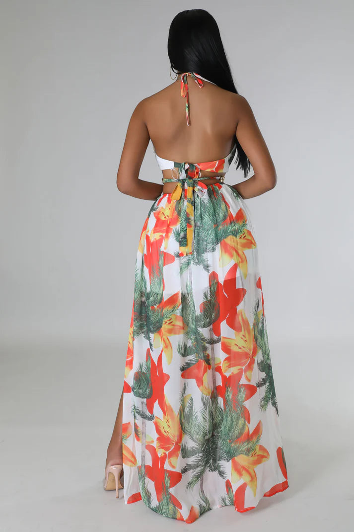 Summer Women's Printed Polyester Dress
