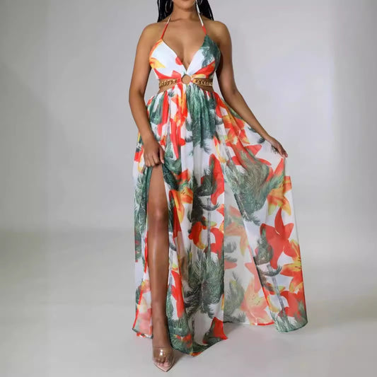 Summer Women's Printed Polyester Dress