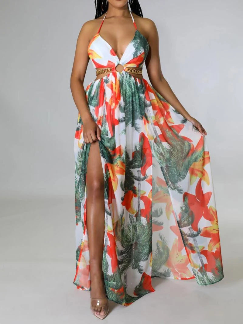 Summer Women's Printed Polyester Dress