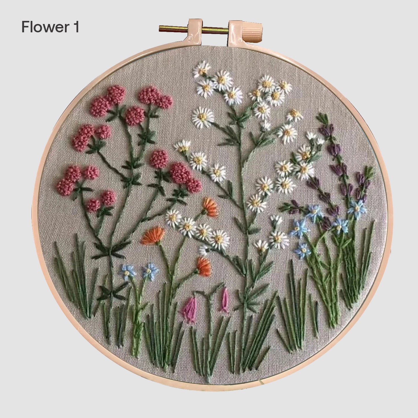 Embroidery Hoop Flower Kit