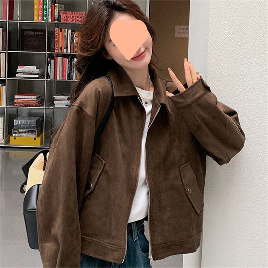 Women's Brown Suede Jacket Vintage