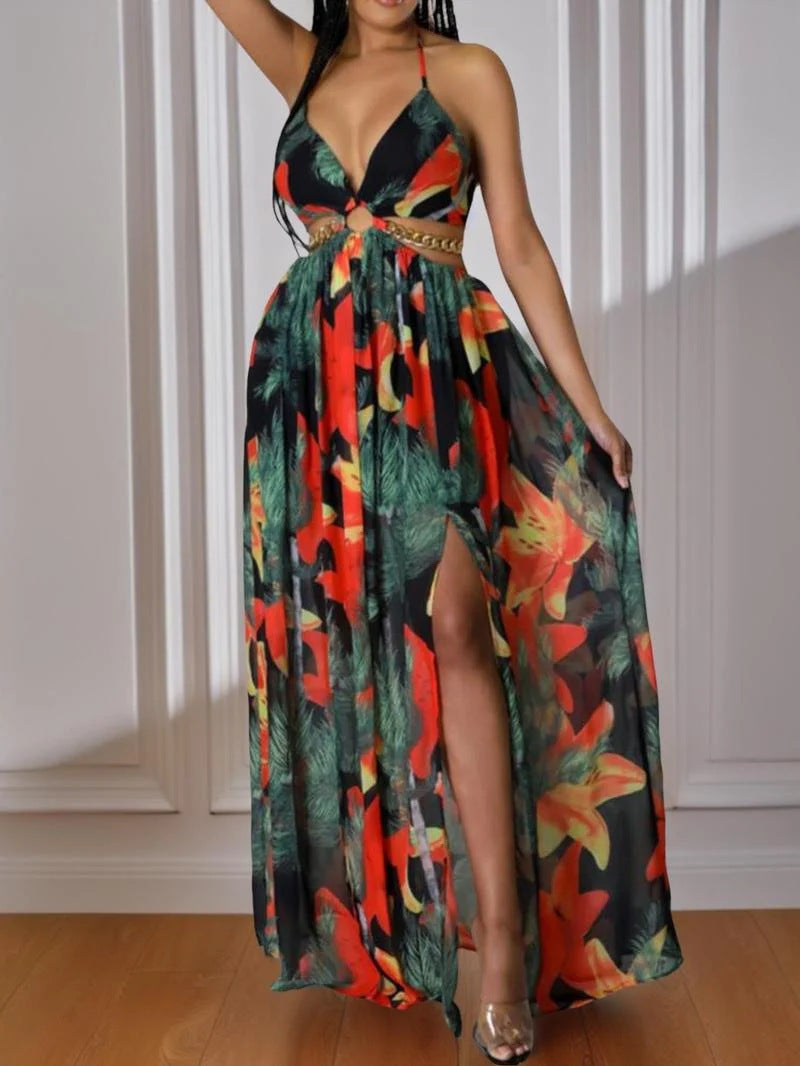 Summer Women's Printed Polyester Dress