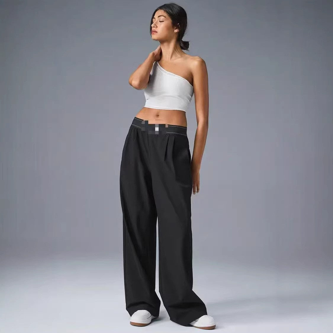 Wide Leg Yoga Trouser - Black