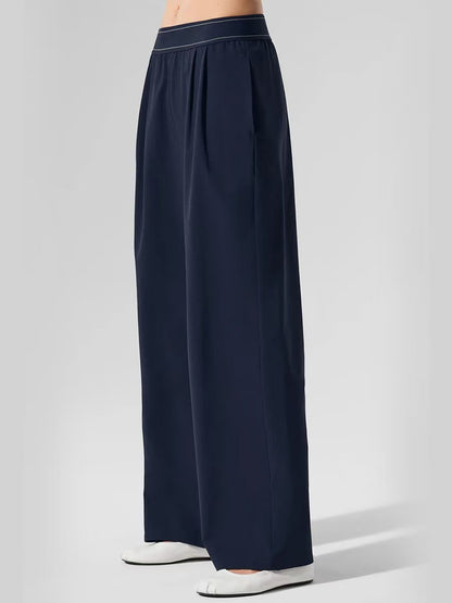 Wide Leg Yoga Trouser - Dark Blue