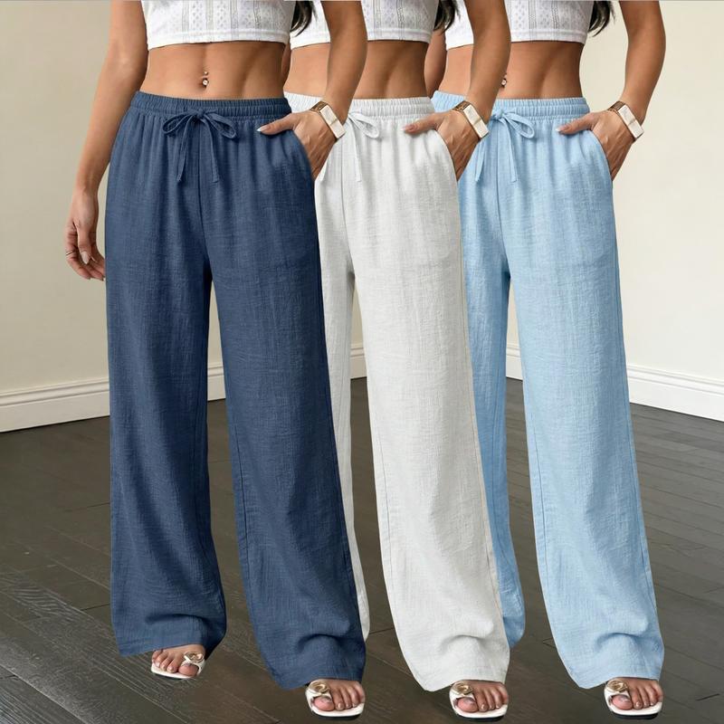 Drawstring Wide Leg Pant
