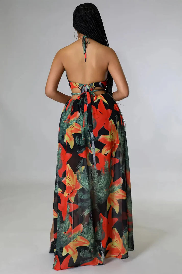Summer Women's Printed Polyester Dress