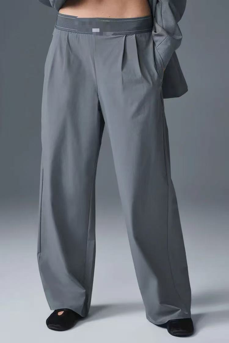 Wide Leg Yoga Trouser - Grey