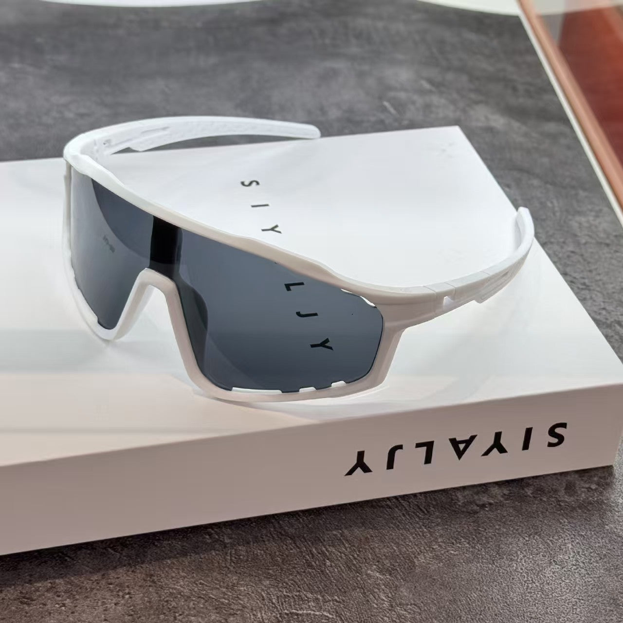 Photochromic Cycling Sunglasses - Sand White